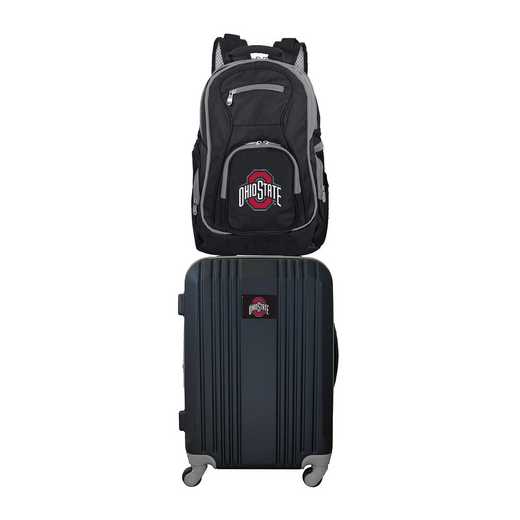 CLOSL108: NCAA Ohio State Unv. Buckeyes 2 PC ST Luggage / Backpack